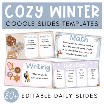 Preview of Cozy Winter Google Slides Templates
