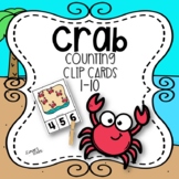 Crab Counting Clip Cards 1-10 {Summer}