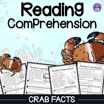 Preview of Crab Facts Reading Comprehension Passages and Questions - Ocean Animals