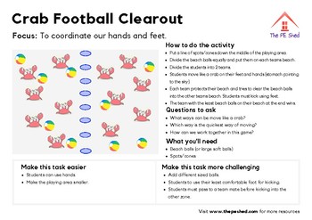 PE Game Sheet: Crazy Ball Soccer by PhysedGames