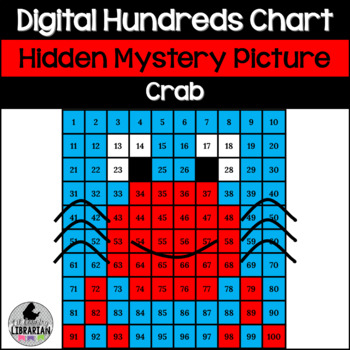 Preview of Digital Crab Hundreds Chart Hidden Mystery Picture Ocean PPT or Slides™