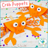 Crab Puppet Craft - Crab Craft - Summer Craft - Beach Craf