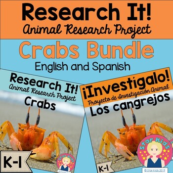 Preview of Crab Research Project and Activities in English and Spanish for K-1