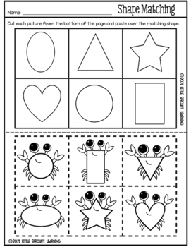 Crab Shapes Emergent Reader and Shape Recognition Activities | TpT