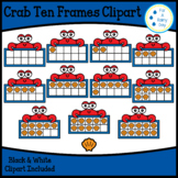 Crab Ten Frames Clipart