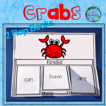 Preview of ESL Science Activities Crabs Ocean Animals Writing Flap Book Templates