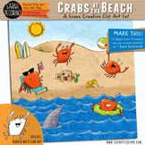 Crabs on the Beach Clip Art