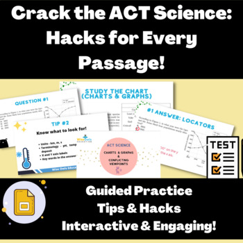 Preview of Crack the ACT Science: ALL Passage Types with Guided Hacks/Tips & Detailed Keys!