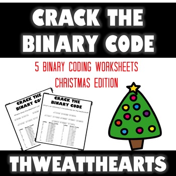 Preview of Crack the Binary Code Christmas Worksheets