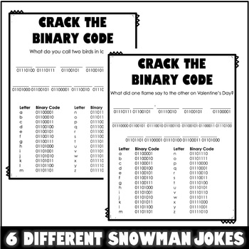 crack the binary code valentines day worksheets by thweatthearts