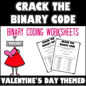 Preview of Crack the Binary Code Valentine's Day Worksheets