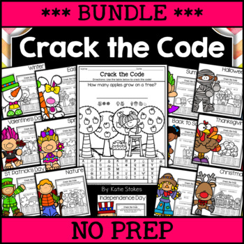 Preview of Crack the Code - ALL YEAR BUNDLE | Early Finishers | Printable & Digital