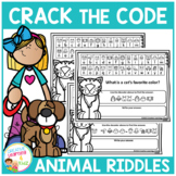 Crack the Code Animal Riddles Secret Code Worksheets