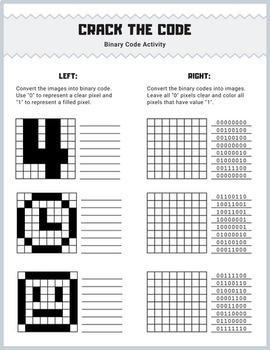 crack the code binary code puzzle activity by computing zone tpt
