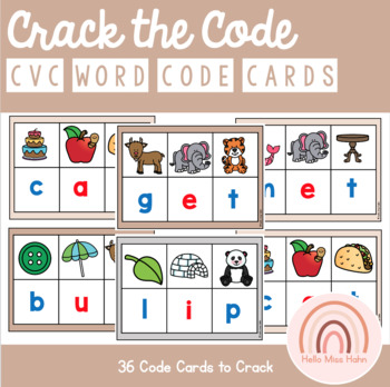 CCVC Word Crack The Code Cards - classroom HQ