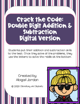 Preview of Crack the Code Digital Freebie - Addition & Subtraction w/ Regrouping