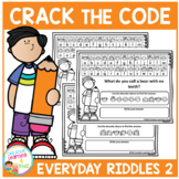 Crack the Code Everyday Riddles 2 Secret Code Worksheets