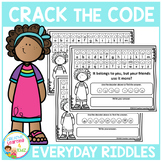 Crack the Code Everyday Riddles Secret Code Worksheets