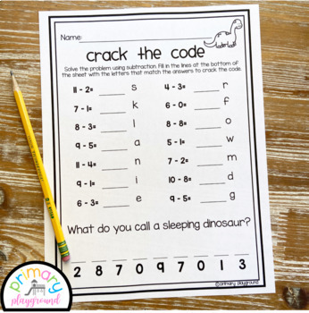 Crack the Code Math Animal Edition Addition and Subtraction