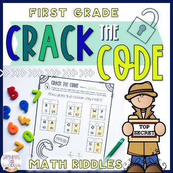 Preview of Crack the Code! Math Riddles - 1st Grade