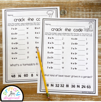 Crack the Code Math Spring Edition Addition and Subtraction No Prep -  Primary Playground