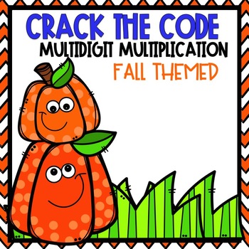 Preview of Crack the Code Multi-Digit Multiplication Fall Themed