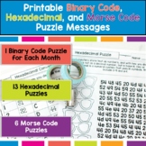 Crack the Code Puzzles for Technology Class Printable Worksheets