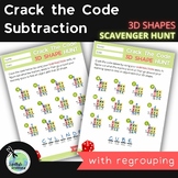 Crack the Code SCAVENGER HUNT (3 digit SUBTRACTION with re