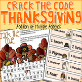 Crack the Code Thanksgiving Addition Game