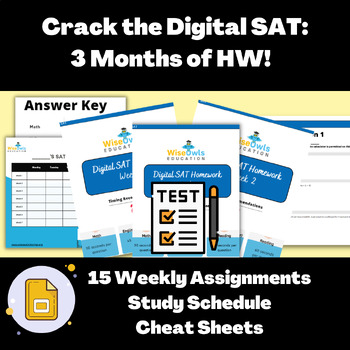 Preview of Crack the Digital SAT:  3 Months of Homework w/ Study Schedule & Answer Keys!