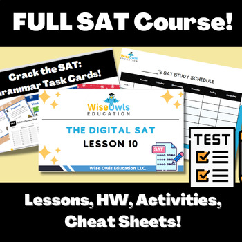 Preview of Crack the Digital SAT Course 2024 Bundle: 3 Months of Lessons, HW, & Activities!