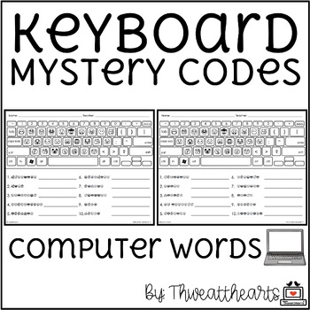 Preview of Crack the Keyboard Code Parts of the Computer Worksheets