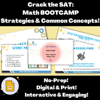 Preview of Crack the Digital SAT: Math BOOTCAMP w/ Strategies & Common Concepts! No Prep!