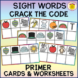 Crack the Sight Word Code Primer Cards and Worksheets