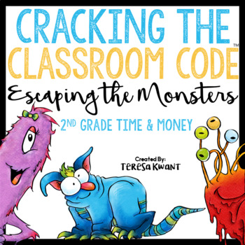 Preview of Cracking the Classroom Code™ 2nd Grade Time and Money Escape Room