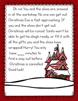 Cracking the Classroom Code™ 3rd Grade Math Christmas Escape Room