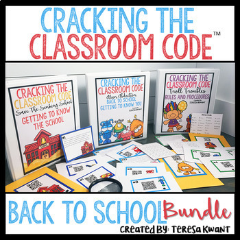 Preview of Cracking the Classroom Code™ Back to School Escape Room Bundle