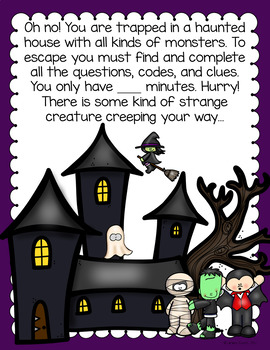 Cracking the Classroom Code™ Halloween Parts of Speech Escape Room Game