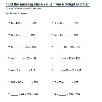 Cracking the Code: Grade 2 Math Worksheets for Mastering Missing