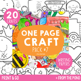 Craft Activities Pack #7 - One Page Print & Go Crafts + Wr