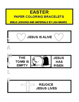 Preview of Easter Paper Bracelets to Color - Print, Color & Wear!