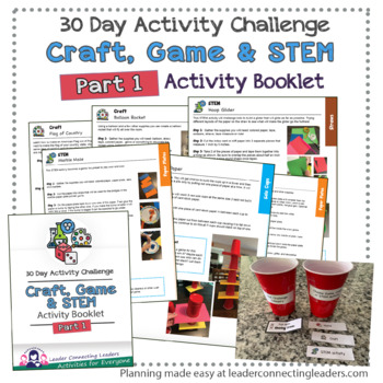 Preview of Craft, Game and STEM Bucket List Challenge Activity Booklet