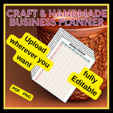Craft & Handmade Business Planner-Fully Editable Interior 