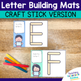 Craft Sticks Letter Building Mats | Fine Motor Alphabet Center