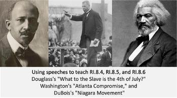Preview of Craft and Structure RI.8.4, 8.5, 8.6 Douglass, Washington, and DuBois Speeches