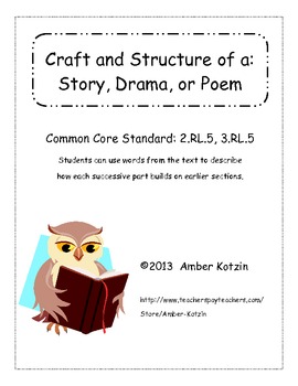 Preview of Craft and Structure: Story, Drama, Poem (Common Core Aligned)