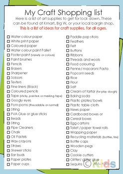 craft materials list