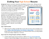 Crafting Your High School Resume - Rubric included!