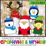 December Craftivity With Writing - 5 PRINT AND GO CRAFTS!