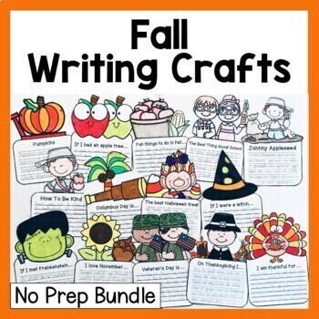 Preview of Fall Writing Crafts Bundle | Fall Writing Prompts
